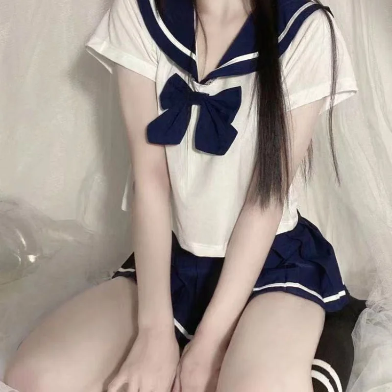 Japanese Korean Version of School Girl Student Uniform Cosplay Costume Sexy Short Skirt Cheerleader Outfit Role Play Game Pajama image 5