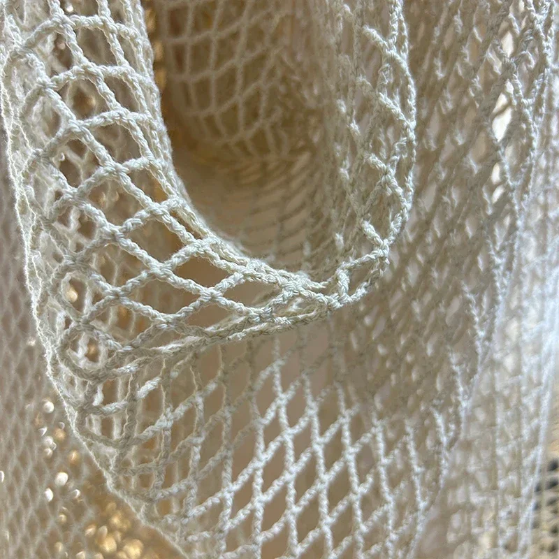 Fishing Net Fabric Cotton Linen Large Mesh Diamond Shooting Background Creative Diy Sewing By The Meter Wholesale