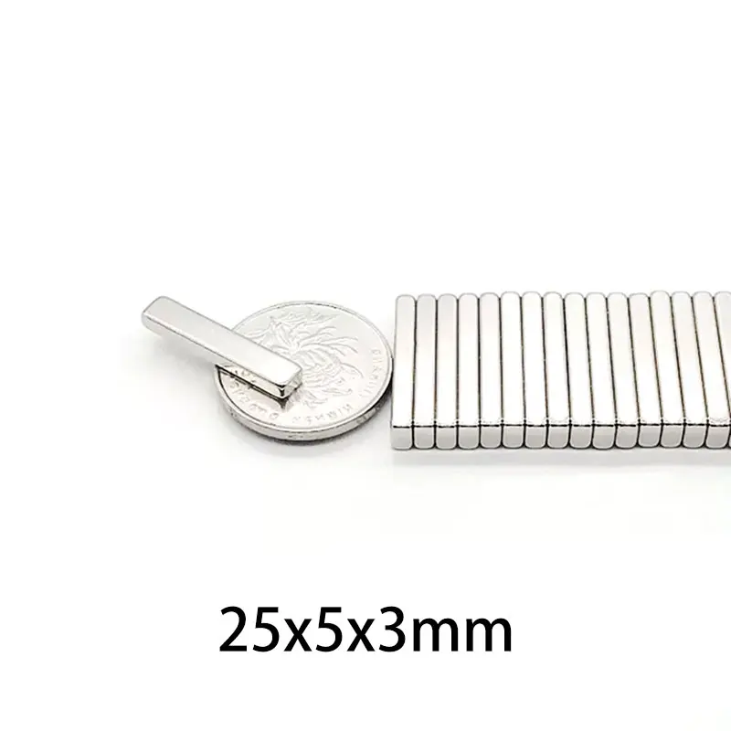 5/10/20/30/50/100/150PCS 25x5x3 Block Powerful Strong Magnetic Magnets N35 Rare Earth Neodymium Magnet Sheet 25x5x3mm 25*5*3