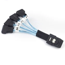 10CM 25CM 100CM Mini SAS SFF8087 Male To 4 SATA Female Adaptor Cable  Hard Drive Server Cable