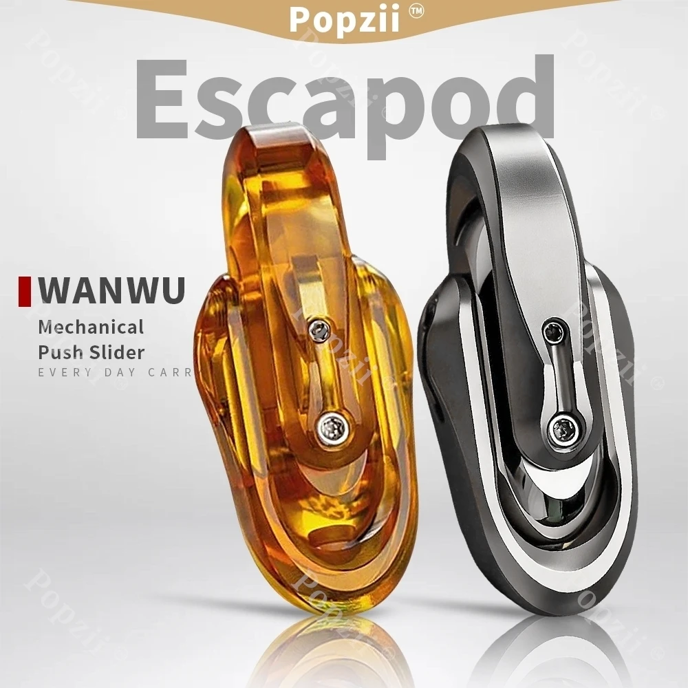 WANWU EDC エスカポッド メカニカル ツインスライダー プッシュスライダー ストレス解消 フィジェットトイ テーブルオーナメント メタル 不安解消玩具