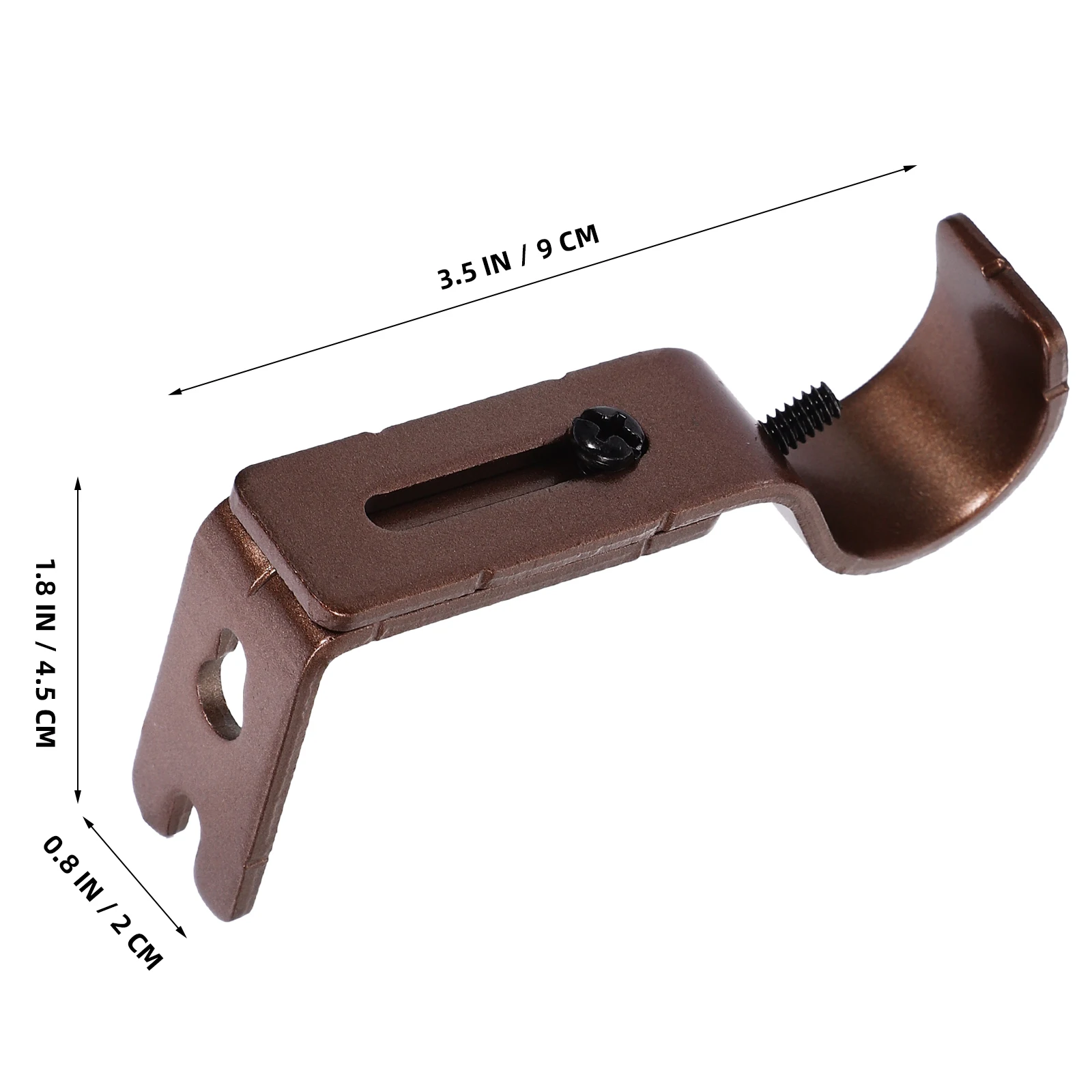 

3Pcs Curtain Pole Holder Iron Strong Adjustable for Home Vintage Style Curtain Rod Accessories Drapery Rod Rack