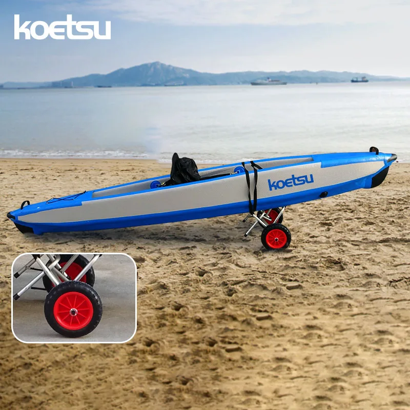 KOETSU SUP Paddle Kayak Trolley Canoe kayak aAssault Boat Drifting Boat Aluminum Alloy Mobile Tailer