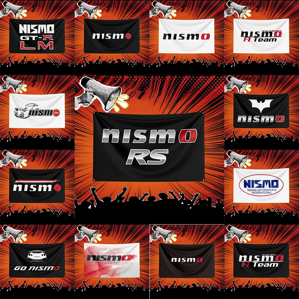 NISMO Auto Parts Flag 3x5 FT Polyester Banner For Garage Workshop Wall Decor Mechanic Gift