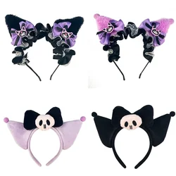 Anime dos desenhos animados Sanrio Headband para meninas, Kawaii Kuromi Prop, enfeite de cabelo, presente de aniversário engraçado infantil