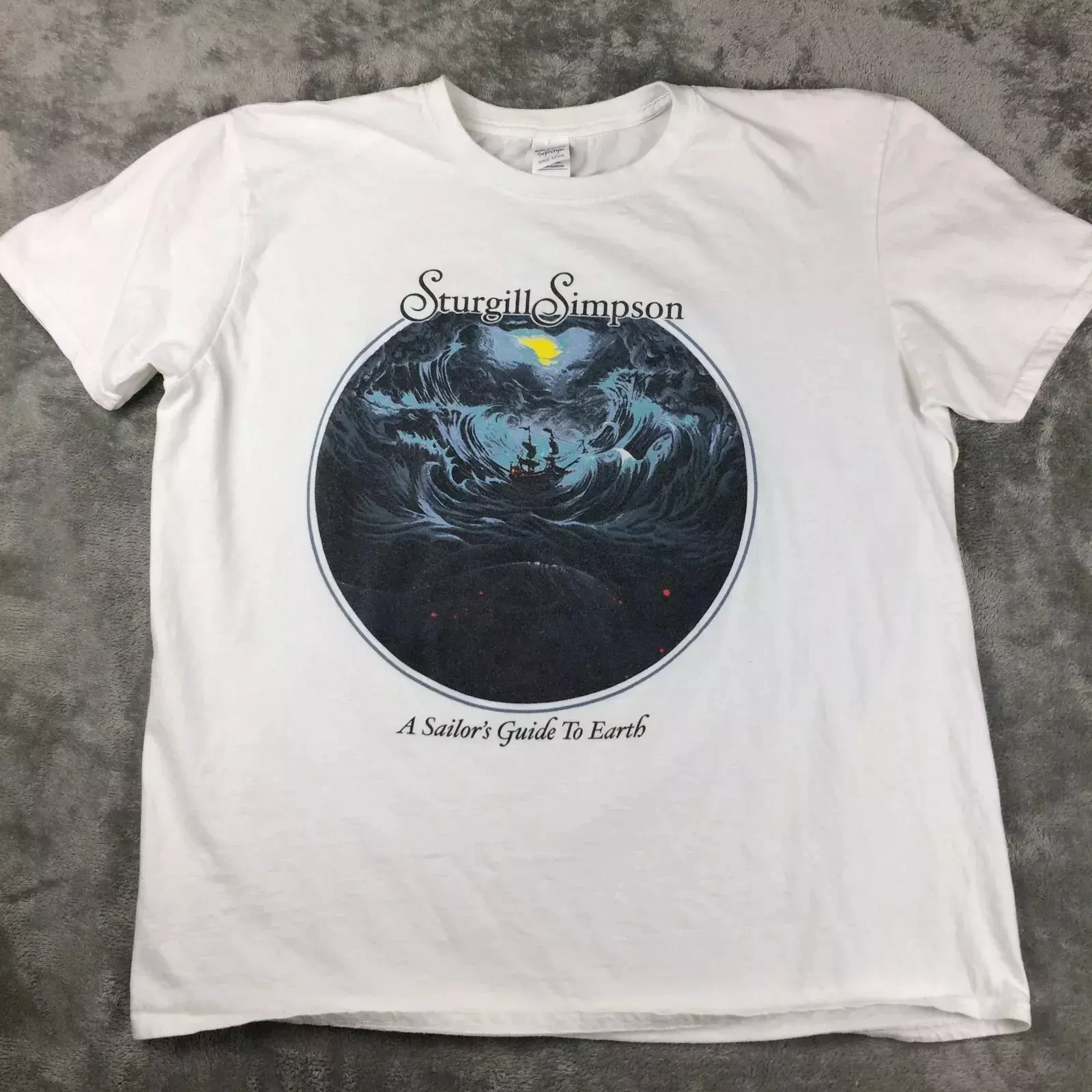 

Футболка Sturgill Simpson Sailors Guide To Earth, белая футболка унисекс для мужчин и женщин, летняя повседневная хлопковая футболка с круглым вырезом