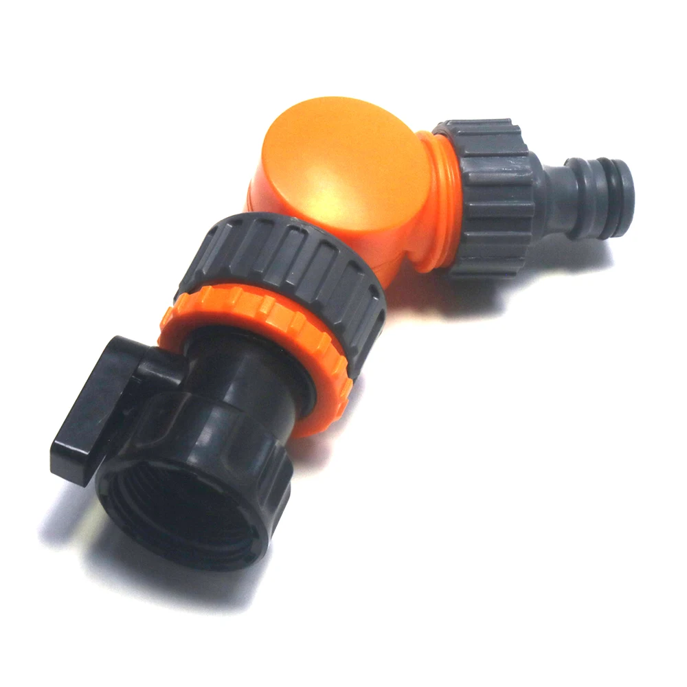 180 ° adjustable rotating short pipe quick connector garden irrigation faucet pipe connector 3/4 '' internal thread water valve