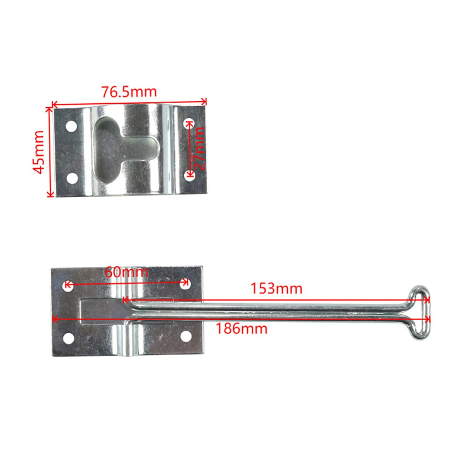 Porte d'entrée en métal de remplacement, installation facile, loquet de support de porte générique, montres