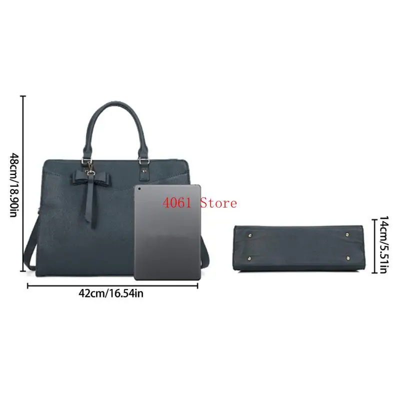 Borsa per laptop da donna professionista PU BUSINESS PELLA E UFFICIO PASSO OFFICIO PASSO CASSE CASA CASA CROCI