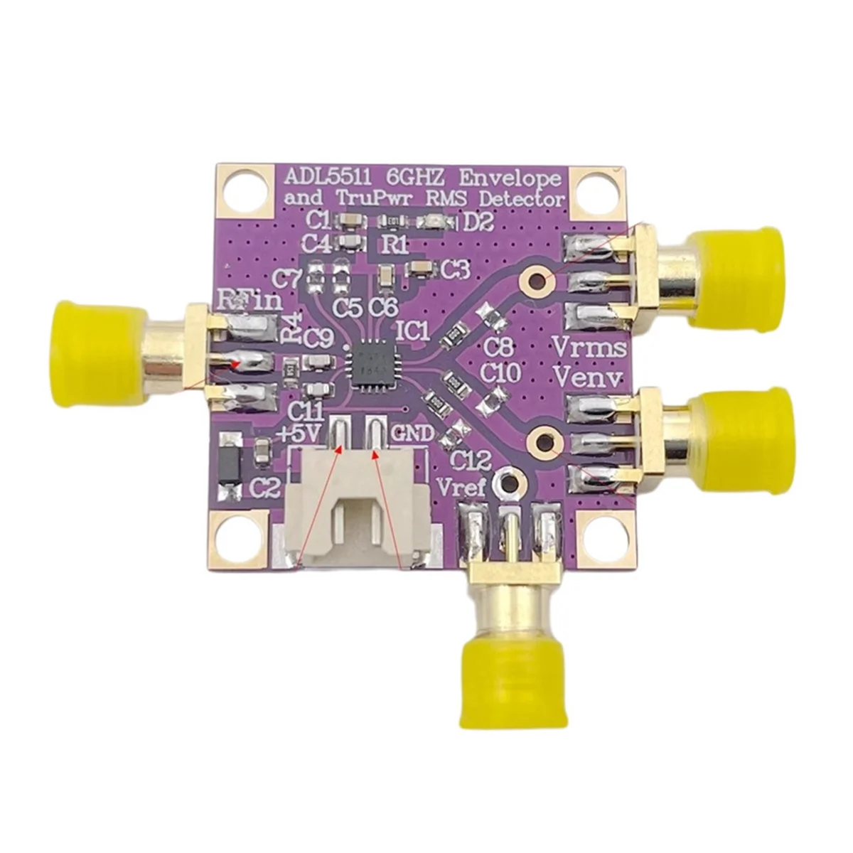 A002 ADL5511 6GHz Envelope and TruPwr RMS Detector AM Demodulator 50ohms Accessory with SMA Female Connector