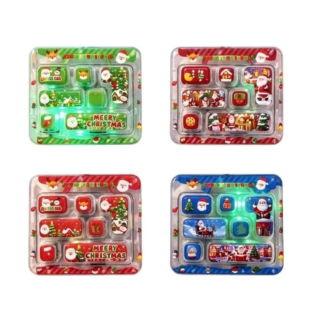17-Key Decompression Button Cute Design Transparent Dual-Tone Mini Keyboard Pendant With lights Simulation Keyboard