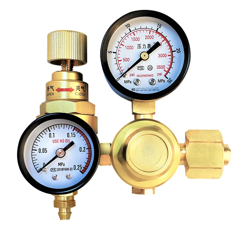 

Argon meter All-copper energy-saving and gas-saving king Argon arc welding machine pressure reducing valve pressure gauge