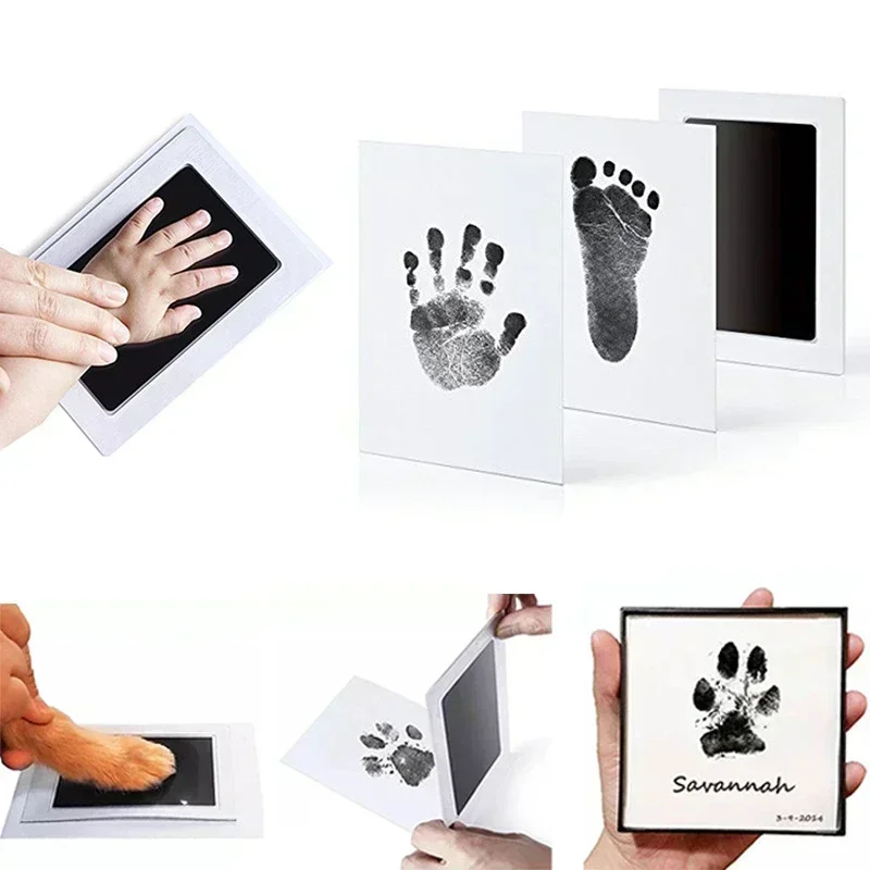 Baby Footprints Safe Non-Toxic Handprint Footprint Imprint Ink Pads Kits For Babies Paw Print Newborn Infant Souvenirs And Gifts