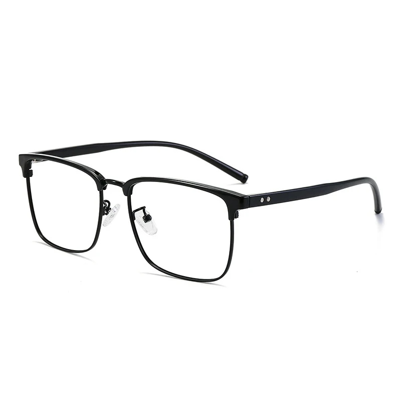 O-Q CLUB Retro Anti-blue Blocking Glasses Men's Square Light Filter Women's Gaming Glasses Black Frame Computer Glasses