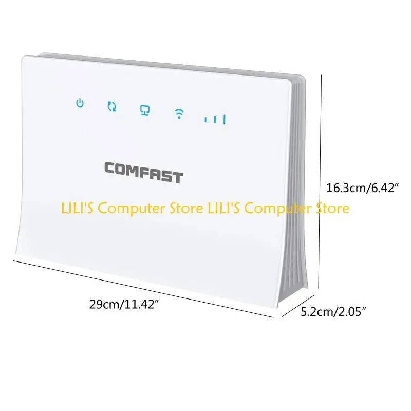 A52B 300Mbps WiFi Roteters 4G LTE CPE Mobile Router com LAN Port Suporte Cartão