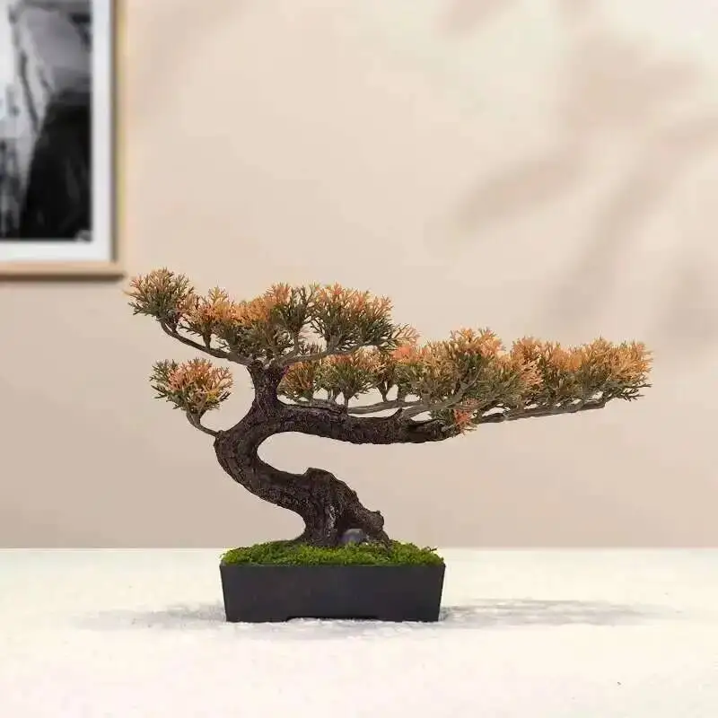 Simulation fake tree bonsai home living room Chinese sand table hotel porch landscaping decoration green plant ornaments