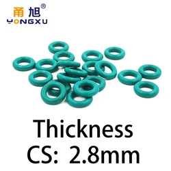 Green fluororubber O-ring FKM thickness CS2.8mm oil and pressure resistant sealing gasket rubber ring