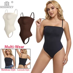Womens Sexy Strapless Bodysuits Shapewear Tummy Control Thong Waist Trainer Butt Lifter Corset Slimming Compression Body Shaper
