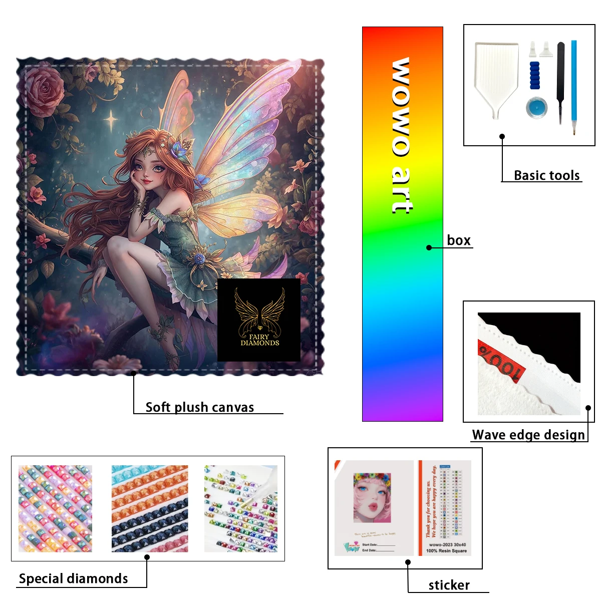 【FAIRY_ Diamond Art】Pink Moonlight and the Girl Crystal AB Rhinestone FD Rhinestone Perfect Resin Diamond