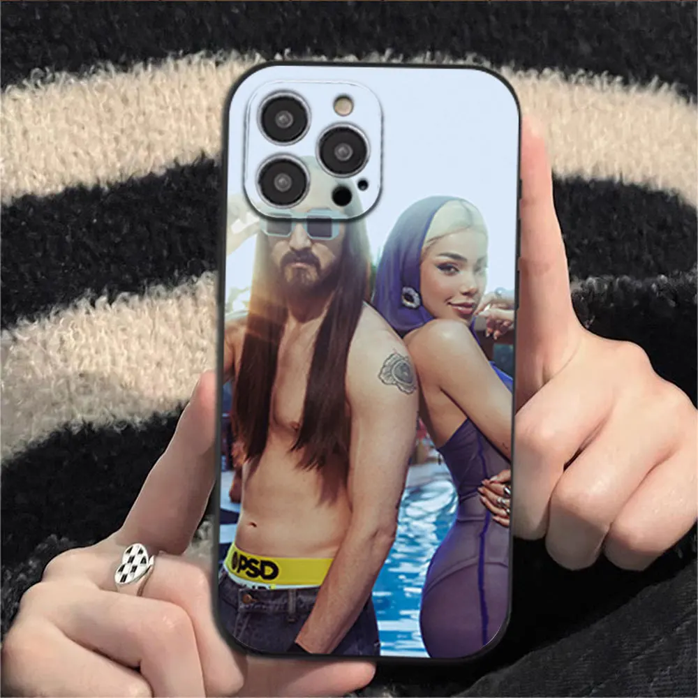 Singer Kenia OS Steve Aoki Replay Phone Case for iPhone 12 11 13 14 15 16 Max Pro Plus Black Soft Silicone shell image 2