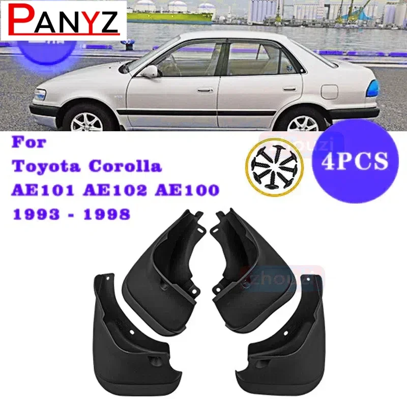 Front Rear Mud Flaps  Splash Guards Mudguards 1998 1997 1996 1995 1994 1993 For Toyota Corolla AE100 AE140 1993-1998 2007-2013