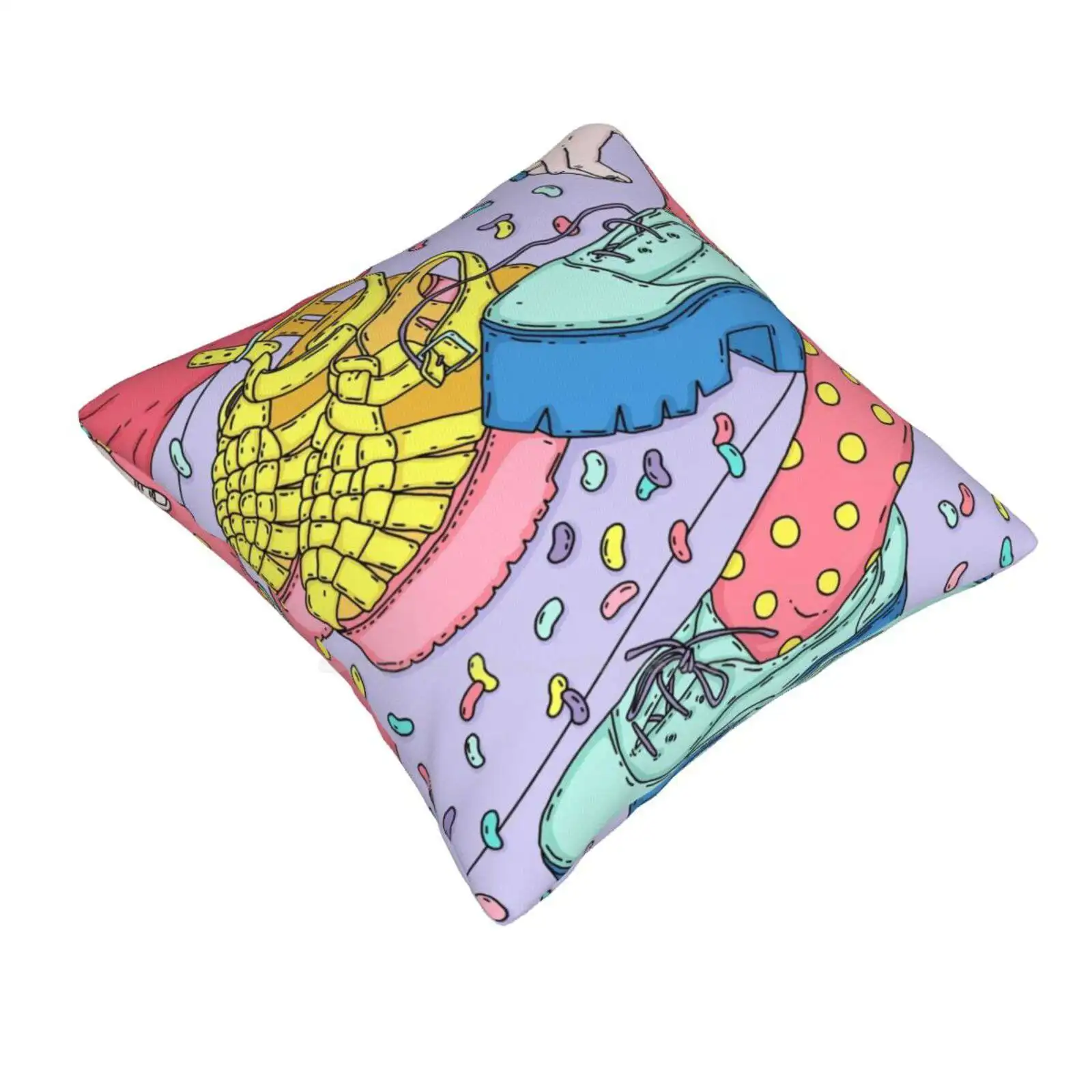 Jelly Beans Bedroom Office Hug Pillowcase Acid Colorful Punk Fashion Tumblr Actual