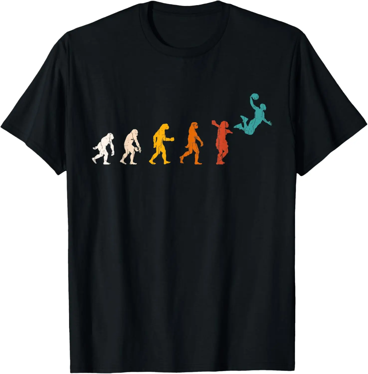 Vintage Retro Basketball-Player Evolution Gift Basketball T-Shirt