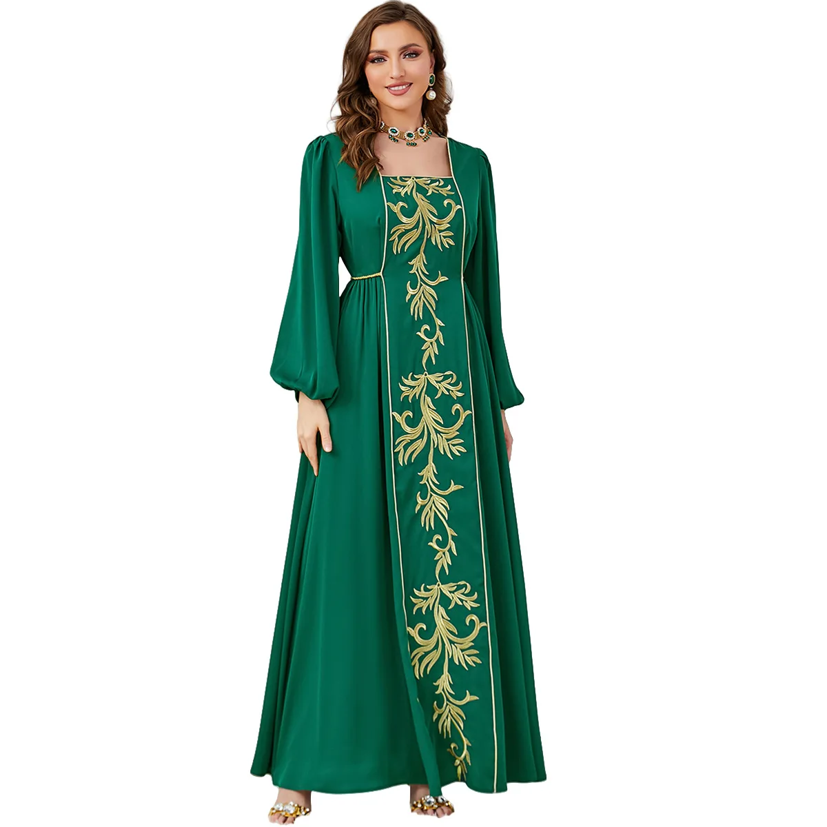 Abaya, Muslim Women's Clothing Robe. Turkey, Dubai. New Style Heavy Embroidery Fashionable Banquet Dress, Evening Gown. M-XXL