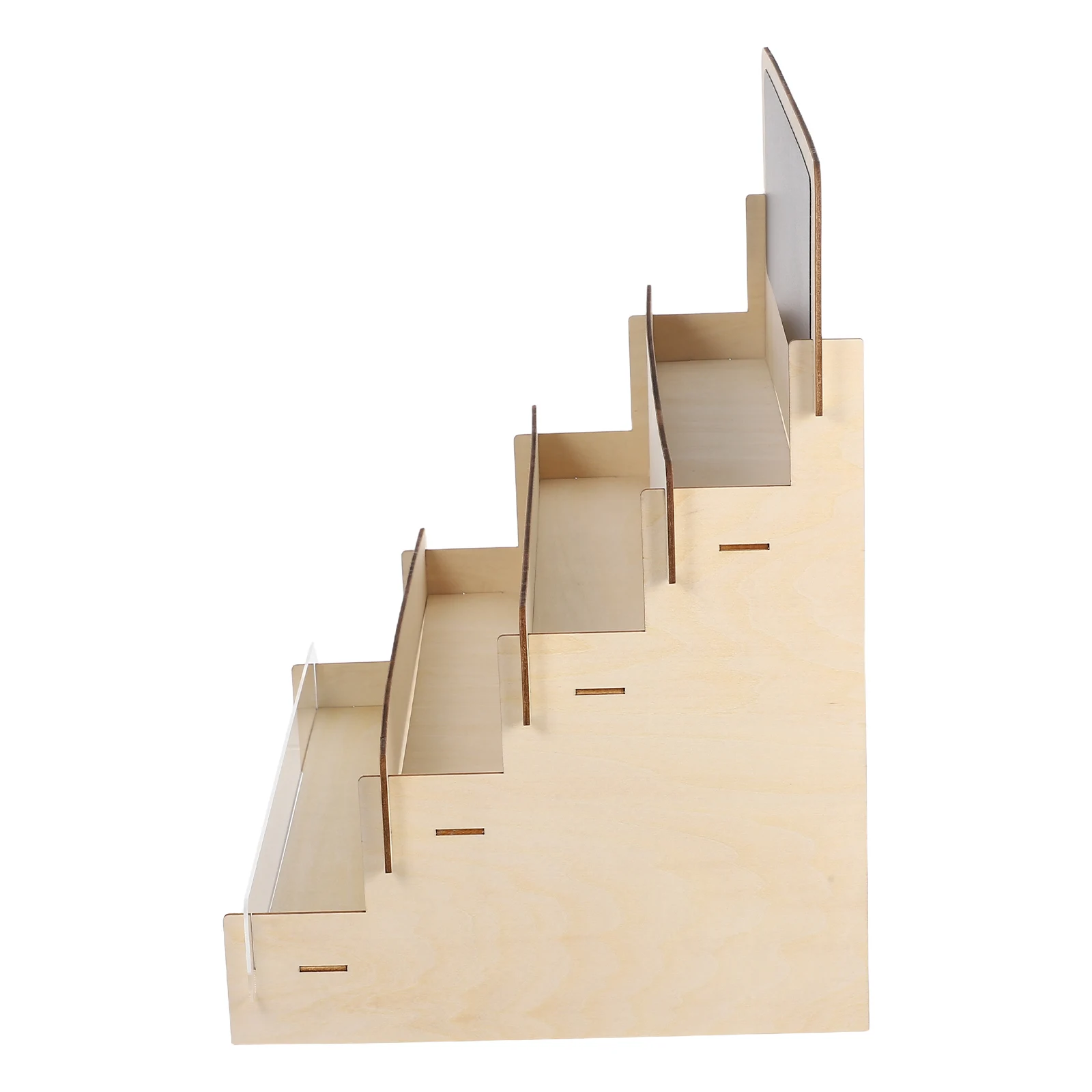 

Wood Card Display Stand Postcard Holder Spacious Four Tier Greeting Rack Construction Chalkboard Elegant Birthday