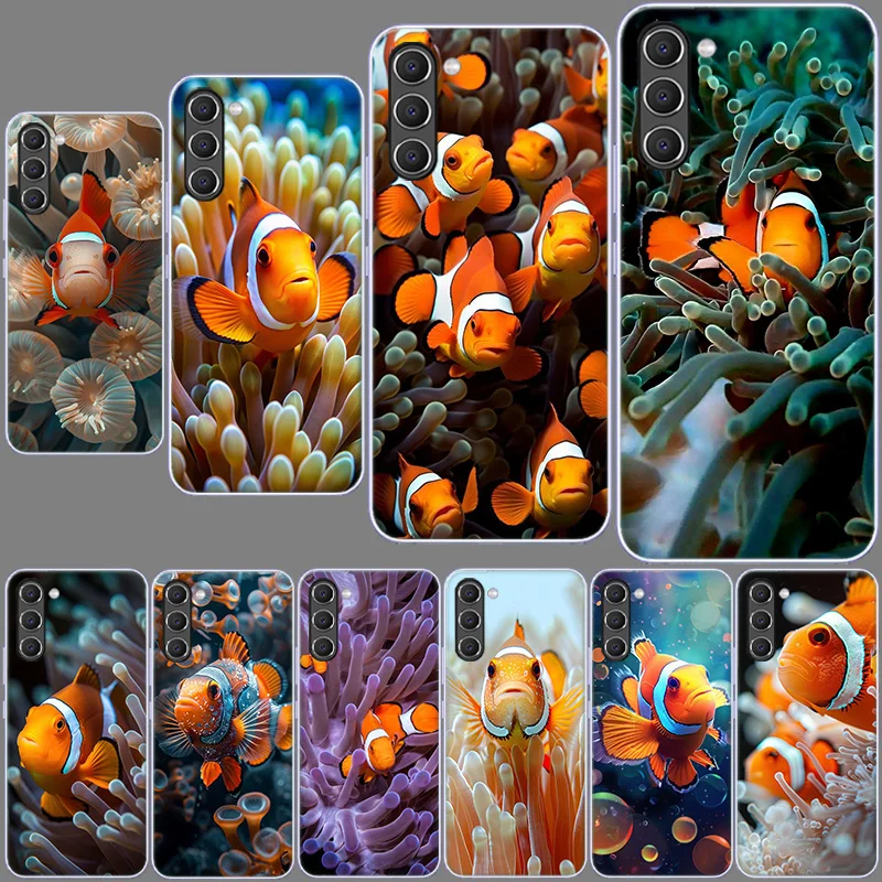 Clownfish and Sea Anemone Phone Case for Samsung A54 A14 A24 A34 A17 A37 A57 A55 A35 A25 A15 A13 A23 A33 A53 A07 A05S A04S A03 A