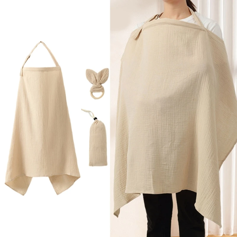 

F62D Breastfeeding Cover for Nursing Mom Soft Breathable Nursing Apron Baby Bassinet Anti-Mosquitos Cover Feeding Essential