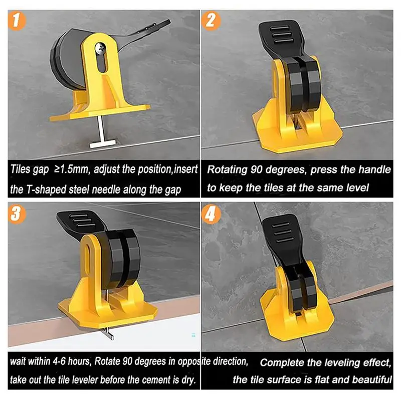 새로운 타일 레벨링 시스템 키트 바닥 레벨링 컴파운드 조절 가능 8-12mm 타일 타일 설치 레벨러 도구 세트