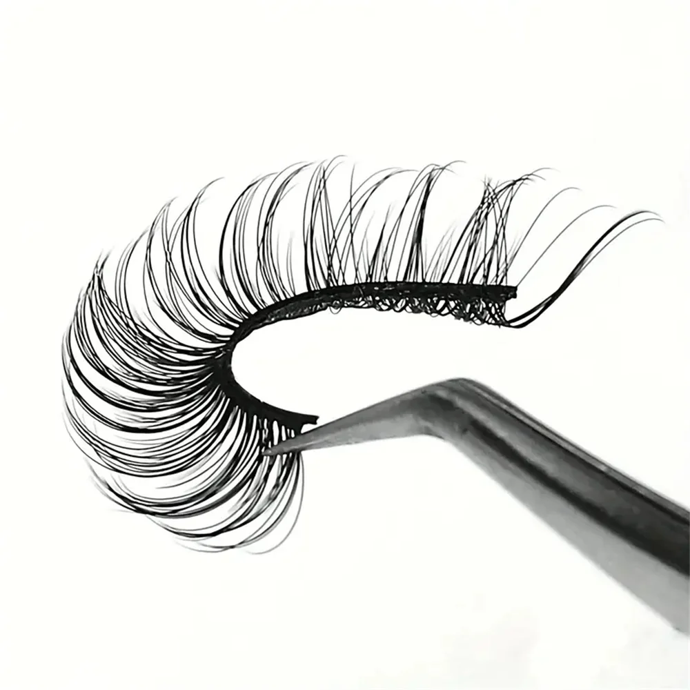 10 pairs of eyelashes, D-roll eyelashes, 3D eyelashes, reusable, fluffy striped eyelashes