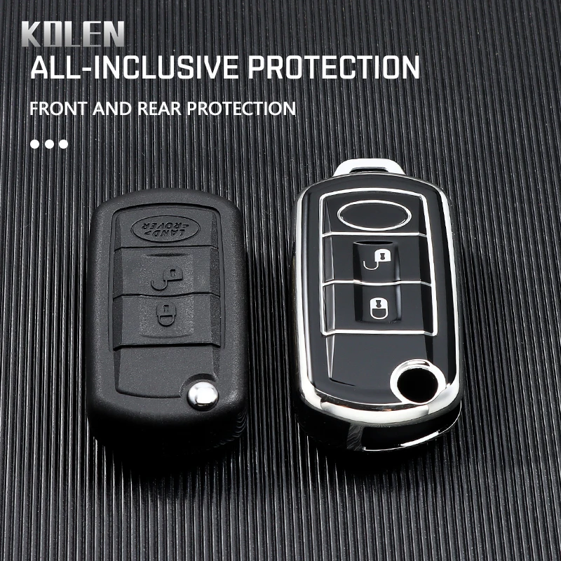 TPU Car Remote Key Case Cover Fob For Land Rover Range Rover Sport LR3 Discovery 3 Buttons Protected Holder Fob Bag Accessories