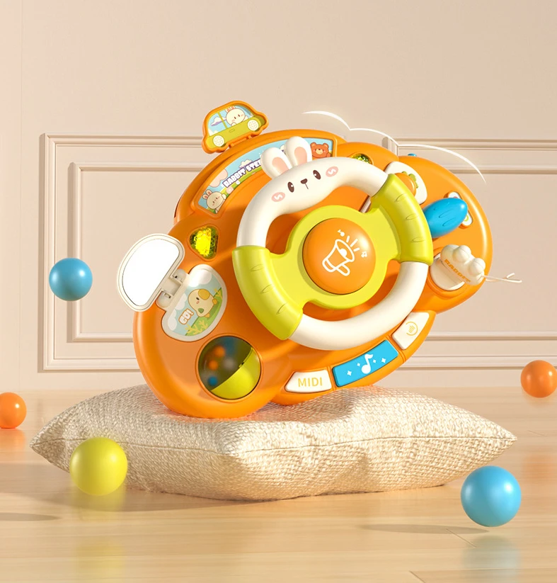 

Creative Early Education Toy Children's Co-driver Steering Wheel Simulation Car 1-year-old Stroller Walking Baby