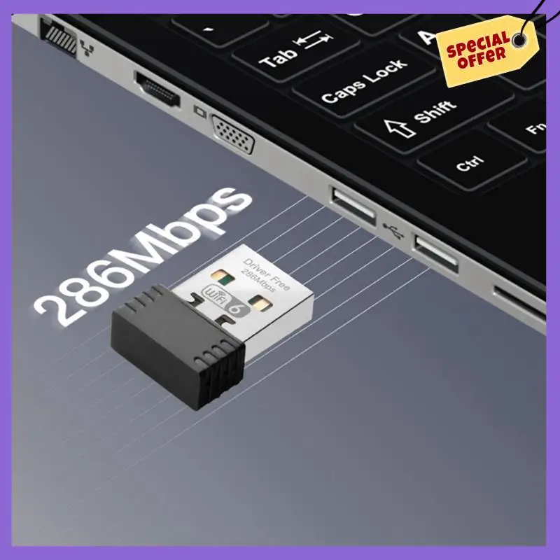 -A96Z 3X Wireless Wifi 6 Adapter AX286 802.11Ax 2.4Ghz Free Driver USB Network Card For Win7/10/11 Computer Mini Wifi Receptor