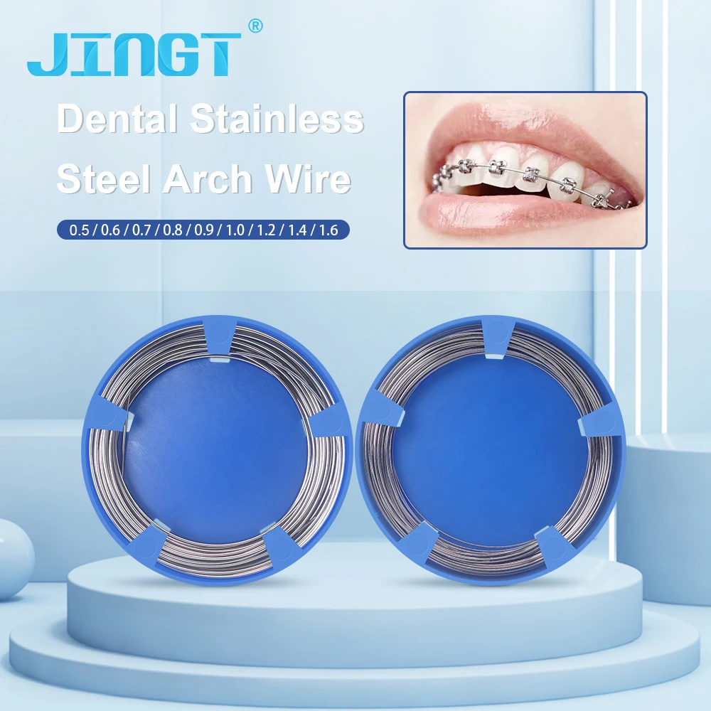 JINGT Dental Wires Dental Metal Line Stainless Steel Round Surgical Instruments Dentist Lab Materials Braces