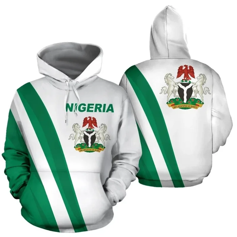 Nigeria National Emblem Flag Graphic Hoodies For Men And Women New In Hoodies & Sweatshirts Pullover Streetwear Kid Sportwear