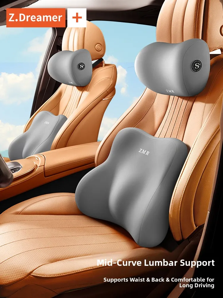 Car  Back Support Cushion Driving Waist Support Automotive Vehicle  Pad Driver Long Sitting Pillow Backrest Pad