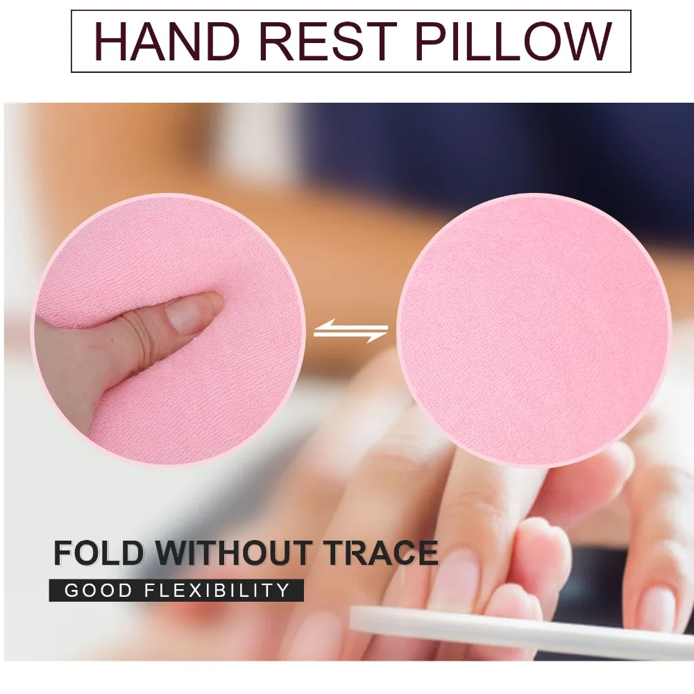 Detachable Hand Rest Cushion Soft Sponge Memory Foam Nail Art Hand Pillow Removable Cover Manicure Arm Rest For Personal Use