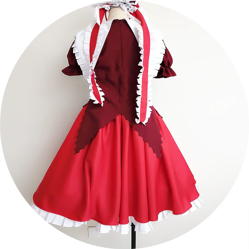 《Tamaño personalizado》 Anime Touhou Project Kagiyama Hina Cosplay Disfraz Vestido Peluca de Halloween Navidad