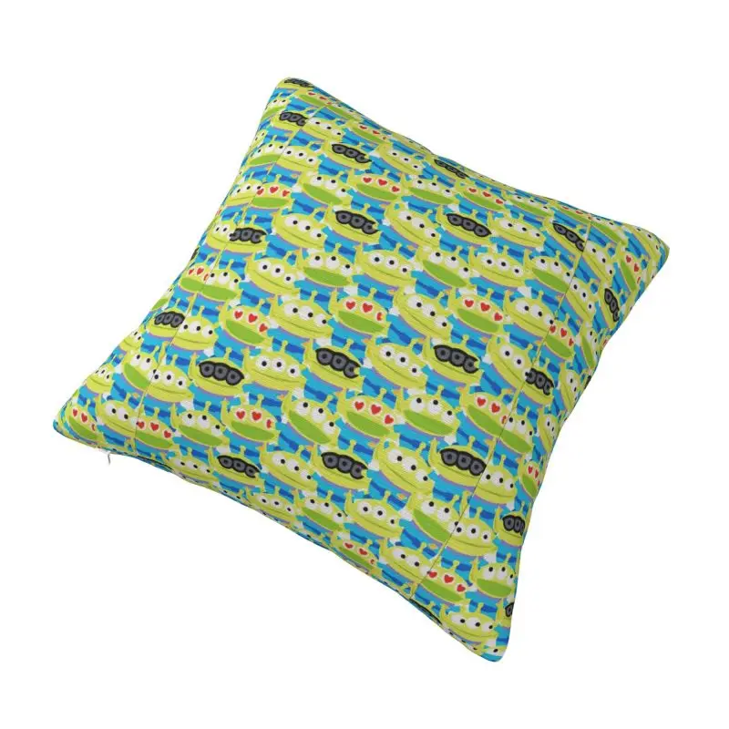 Custom Toy Story Green Aliens Cartoon Luxury Pillow Cover Chair Cushion