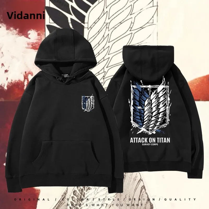進撃の巨人-アニメ-パーカー-若々しいファッション-長袖ジャケット-ティーン向け-カジュアルウェア-快適な綿ポリエステル混紡