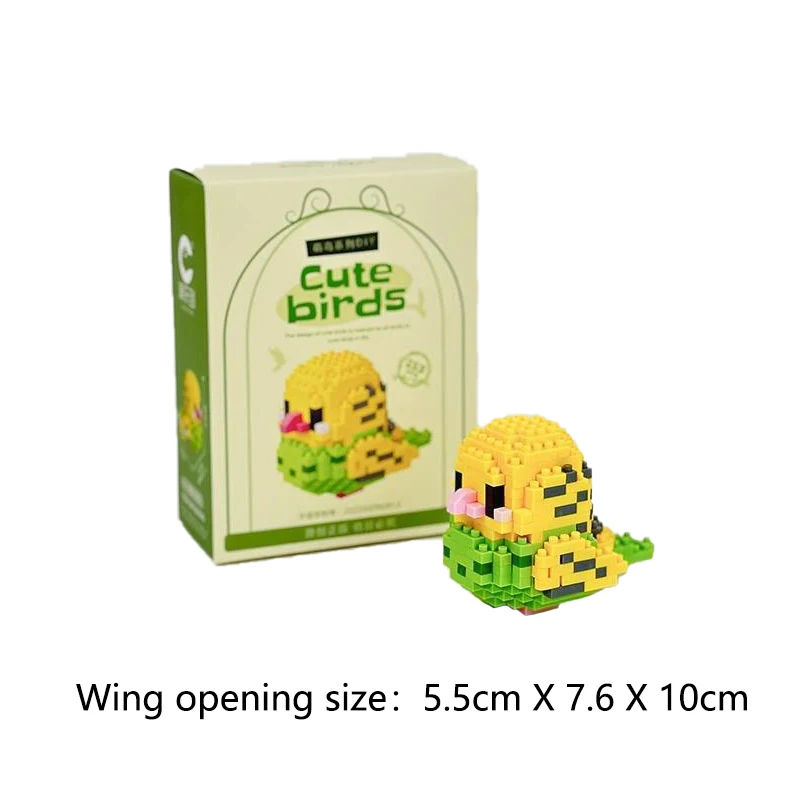 Mini Building Blocks 3D Bird Series Cute Parrot Model Bricks Set Assemble Kawaii  Kids Gifts Table Decor Toys