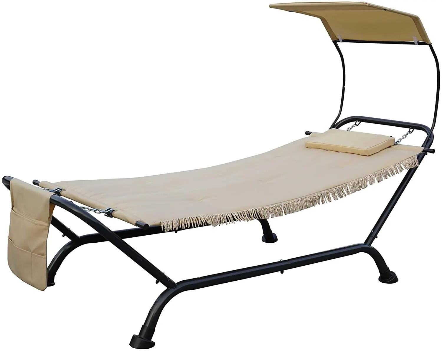 

Modern Relaxing Steel Outdoor Garden Canopy Hammock Stylish Patio Swing for Courtyard Poolside Park & Garden