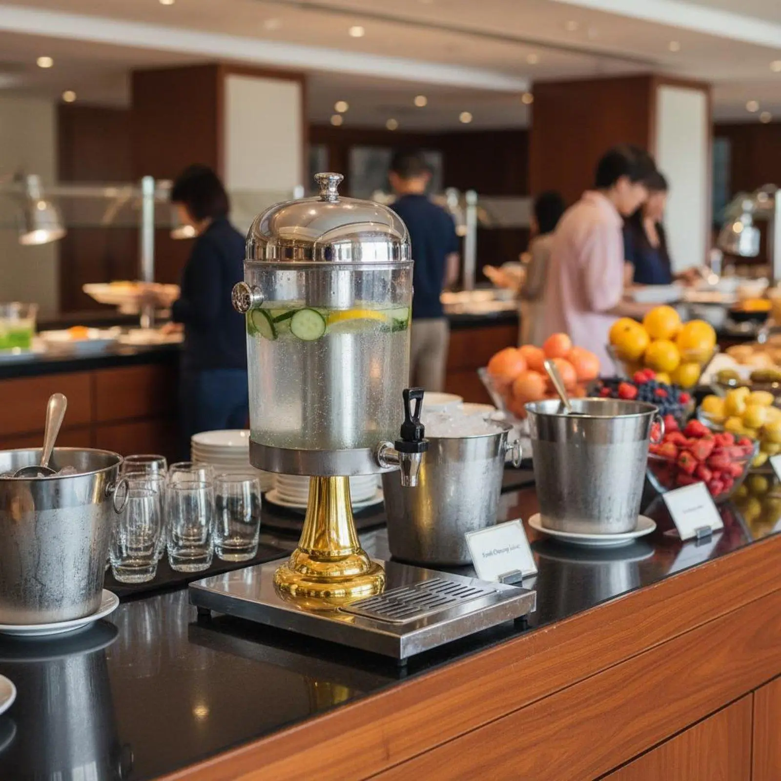 Versatile Stainless Steel Juice Dispenser with Ice Core High Volume Beverage Urn for Party Wedding Service