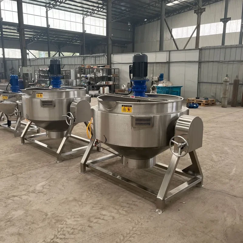 Automatic Electric Heating Bean Paste Filling Wok for Moon Cake Making Silent Tilting Stirring Interlayer Pot