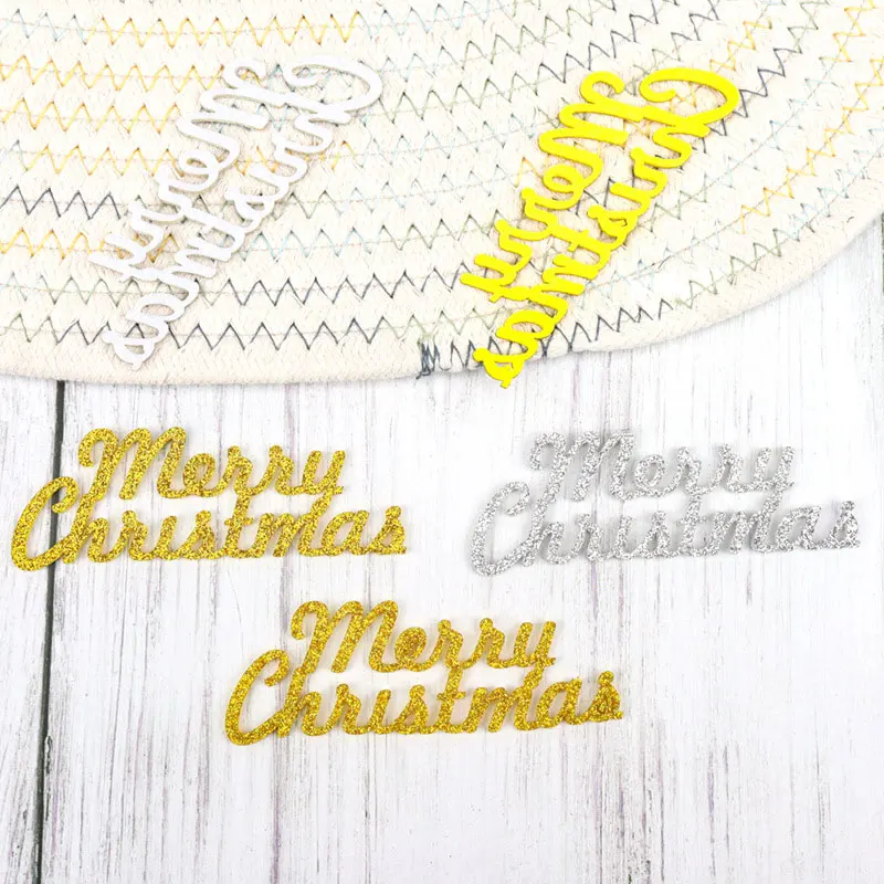100 Stück Frohe Weihnachten Buchstaben Dekorative Kuchendekoration Festliche Baum-Backzubehörteile – Detail 4