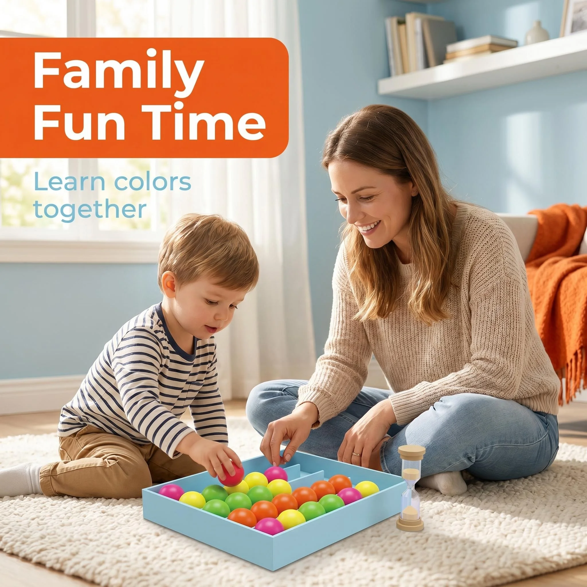Color Ball Sort Challenge Educational Toy, Matching Classification Board Game, Improve Focus & Color Cognition for Kids Ages 3+