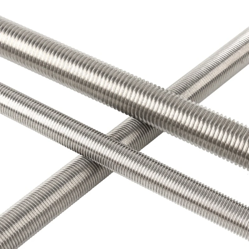 Acciaio inossidabile 304 Filettatura completa Filettatura fine Aste Viti Asta Filettatura completamente metrica Aste Vite barra albero M6 ~ M20 L = 250 m